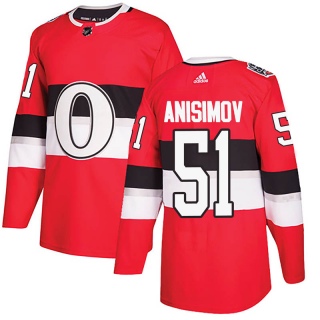 Men's Artem Anisimov Ottawa Senators Adidas 100 Classic Jersey - Authentic Red