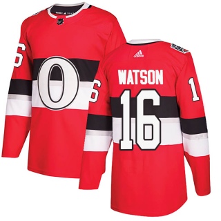Men's Austin Watson Ottawa Senators Adidas 100 Classic Jersey - Authentic Red