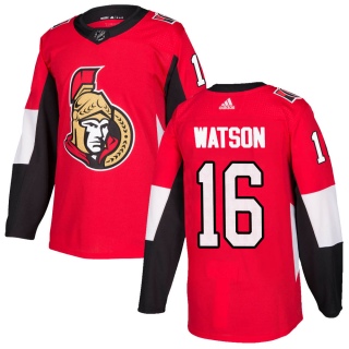 Men's Austin Watson Ottawa Senators Adidas Home Jersey - Authentic Red
