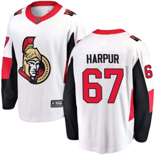 Men's Ben Harpur Ottawa Senators Fanatics Branded Away Jersey - Breakaway White