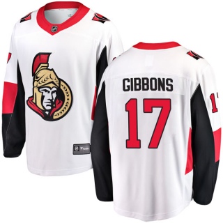 Men's Brian Gibbons Ottawa Senators Fanatics Branded Away Jersey - Breakaway White