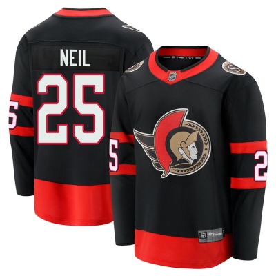 Men's Chris Neil Ottawa Senators Fanatics Branded Breakaway 2020/21 Home Jersey - Premier Black