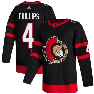 Men's Chris Phillips Ottawa Senators Adidas 2020/21 Home Jersey - Authentic Black