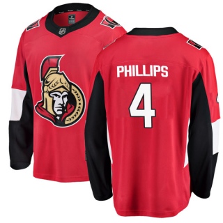 Men's Chris Phillips Ottawa Senators Fanatics Branded Home Jersey - Breakaway Red