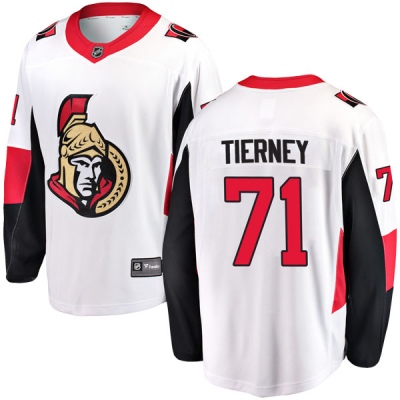 Men's Chris Tierney Ottawa Senators Fanatics Branded Away Jersey - Breakaway White