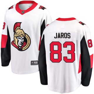 Men's Christian Jaros Ottawa Senators Fanatics Branded Away Jersey - Breakaway White