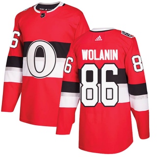 Men's Christian Wolanin Ottawa Senators Adidas ized 100 Classic Jersey - Authentic Red