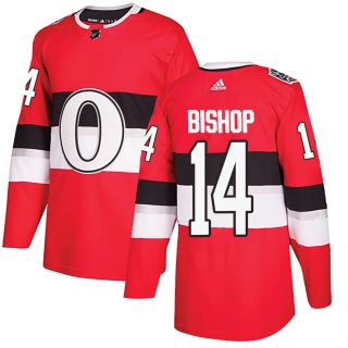 Men's Clark Bishop Ottawa Senators Adidas 100 Classic Jersey - Authentic Red