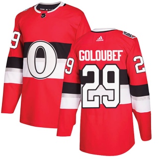 Men's Cody Goloubef Ottawa Senators Adidas 100 Classic Jersey - Authentic Red