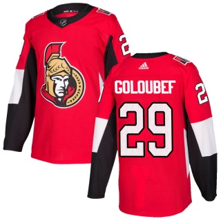 Men's Cody Goloubef Ottawa Senators Adidas Home Jersey - Authentic Red