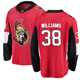 Men's Colby Williams Ottawa Senators Fanatics Branded Home Jersey - Breakaway Red