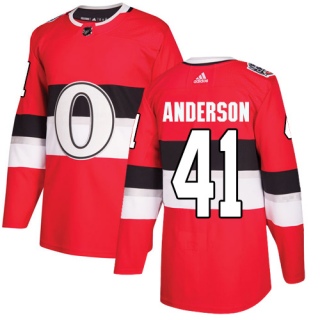 Men's Craig Anderson Ottawa Senators Adidas 100 Classic Jersey - Authentic Red