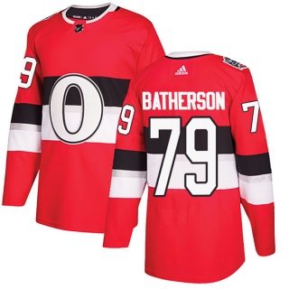 Men's Drake Batherson Ottawa Senators Adidas 100 Classic Jersey - Authentic Red