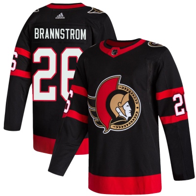 Men's Erik Brannstrom Ottawa Senators Adidas 2020/21 Home Jersey - Authentic Black