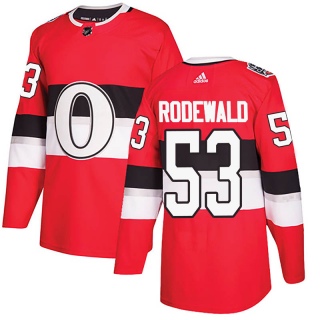 Men's Jack Rodewald Ottawa Senators Adidas 100 Classic Jersey - Authentic Red