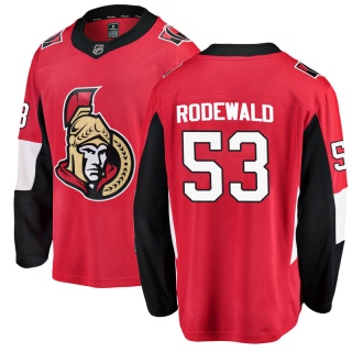 Men's Jack Rodewald Ottawa Senators Fanatics Branded Home Jersey - Breakaway Red