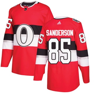 Men's Jake Sanderson Ottawa Senators Adidas 100 Classic Jersey - Authentic Red