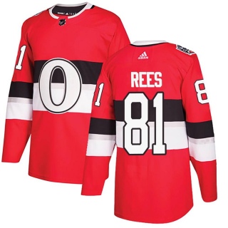 Men's Jamieson Rees Ottawa Senators Adidas 100 Classic Jersey - Authentic Red