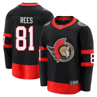 Men's Jamieson Rees Ottawa Senators Fanatics Branded Breakaway 2020/21 Home Jersey - Premier Black