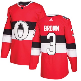 Men's Josh Brown Ottawa Senators Adidas 100 Classic Jersey - Authentic Red