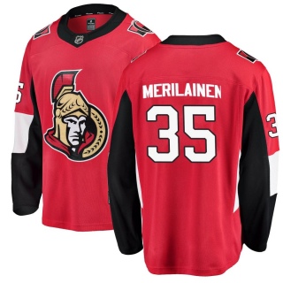 Men's Leevi Merilainen Ottawa Senators Fanatics Branded Home Jersey - Breakaway Red