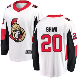 Men's Logan Shaw Ottawa Senators Fanatics Branded Away Jersey - Breakaway White