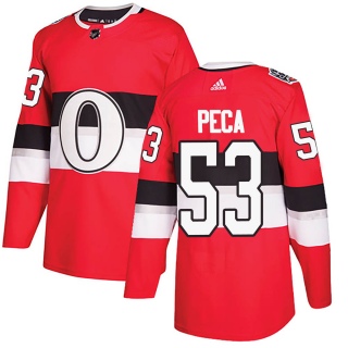 Men's Matthew Peca Ottawa Senators Adidas 100 Classic Jersey - Authentic Red