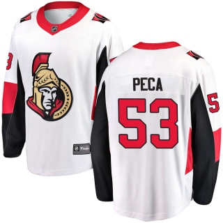 Men's Matthew Peca Ottawa Senators Fanatics Branded Away Jersey - Breakaway White