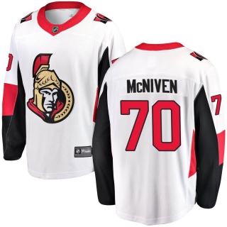 Men's Michael McNiven Ottawa Senators Fanatics Branded Away Jersey - Breakaway White