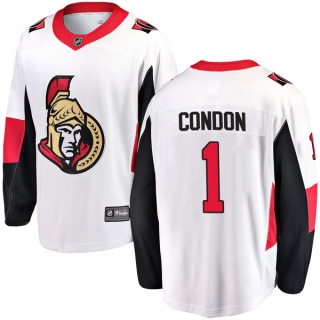 Men's Mike Condon Ottawa Senators Fanatics Branded Away Jersey - Breakaway White