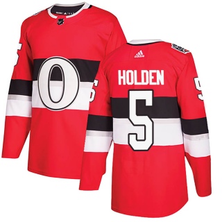 Men's Nick Holden Ottawa Senators Adidas 100 Classic Jersey - Authentic Red