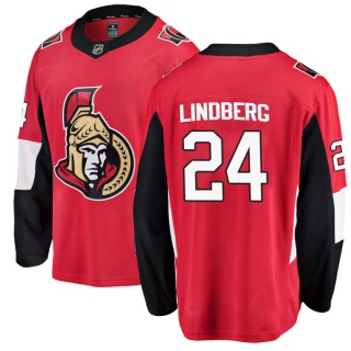 Men's Oscar Lindberg Ottawa Senators Fanatics Branded Home Jersey - Breakaway Red