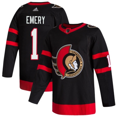 Men's Ray Emery Ottawa Senators Adidas 2020/21 Home Jersey - Authentic Black