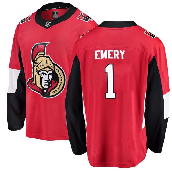 Men's Ray Emery Ottawa Senators Fanatics Branded Home Jersey - Breakaway Red