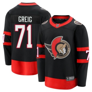 Men's Ridly Greig Ottawa Senators Fanatics Branded Breakaway 2020/21 Home Jersey - Premier Black