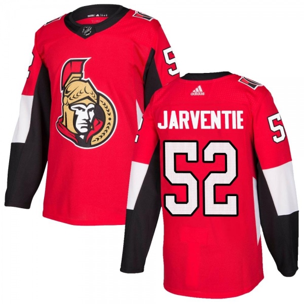 Men's Roby Jarventie Ottawa Senators Adidas Home Jersey - Authentic Red