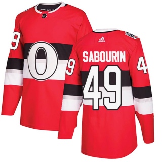 Men's Scott Sabourin Ottawa Senators Adidas 100 Classic Jersey - Authentic Red