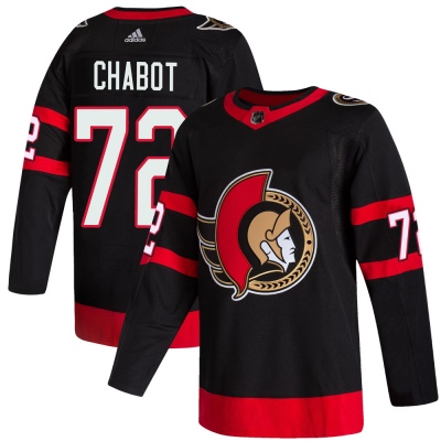 Men's Thomas Chabot Ottawa Senators Adidas 2020/21 Home Jersey - Authentic Black