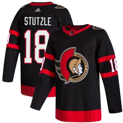 Men's Tim Stutzle Ottawa Senators Adidas 2020/21 Home Jersey - Authentic Black