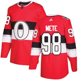 Men's Victor Mete Ottawa Senators Adidas 100 Classic Jersey - Authentic Red