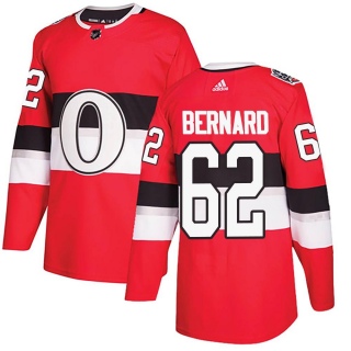 Men's Xavier Bernard Ottawa Senators Adidas 100 Classic Jersey - Authentic Red