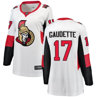Women's Adam Gaudette Ottawa Senators Fanatics Branded Away Jersey - Breakaway White