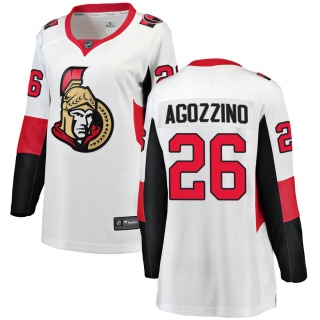 Women's Andrew Agozzino Ottawa Senators Fanatics Branded Away Jersey - Breakaway White