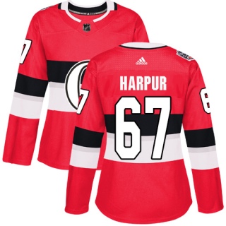 Women's Ben Harpur Ottawa Senators Adidas 100 Classic Jersey - Authentic Red