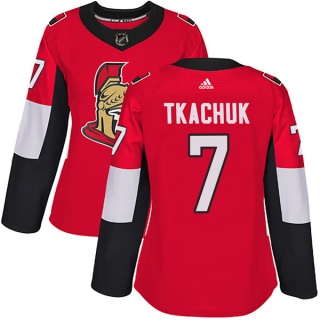 Women's Brady Tkachuk Ottawa Senators Adidas Home Jersey - Authentic Red