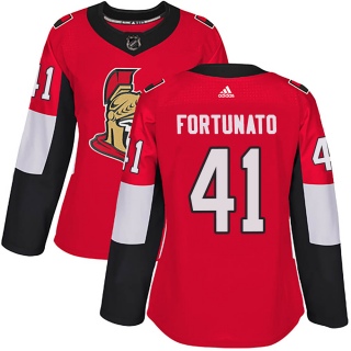 Women's Brandon Fortunato Ottawa Senators Adidas Home Jersey - Authentic Red
