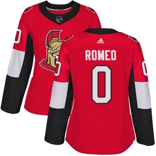 Women's Chandler Romeo Ottawa Senators Adidas Home Jersey - Authentic Red