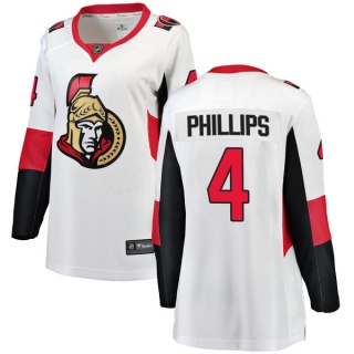 Women's Chris Phillips Ottawa Senators Fanatics Branded Away Jersey - Breakaway White