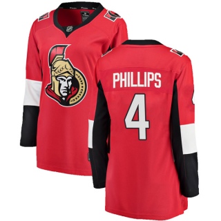 Women's Chris Phillips Ottawa Senators Fanatics Branded Home Jersey - Breakaway Red
