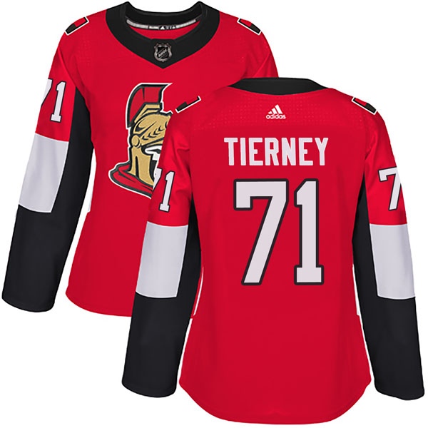 Women's Chris Tierney Ottawa Senators Adidas Home Jersey - Authentic Red